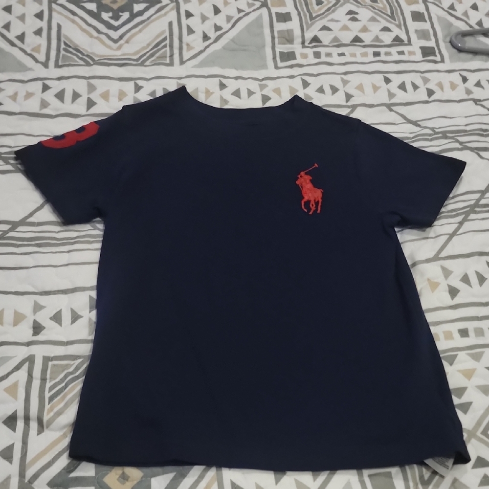 Polo by Ralph Lauren Navy Tee with Red Logo